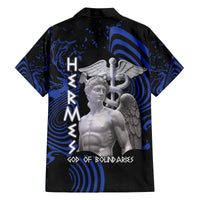 Ancient Greek Hermes Family Matching Off The Shoulder Long Sleeve Dress and Hawaiian Shirt God Of Boundaries - Wonder Print Shop