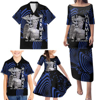 Ancient Greek Hermes Family Matching Puletasi and Hawaiian Shirt God Of Boundaries - Wonder Print Shop