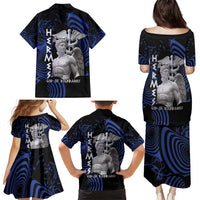 Ancient Greek Hermes Family Matching Puletasi and Hawaiian Shirt God Of Boundaries - Wonder Print Shop