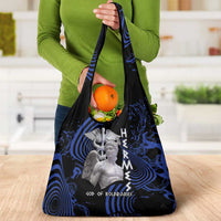 Ancient Greek Hermes Grocery Bag God Of Boundaries - Wonder Print Shop