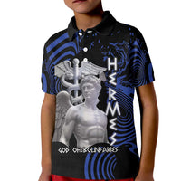 Ancient Greek Hermes Kid Polo Shirt God Of Boundaries - Wonder Print Shop