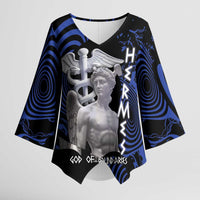 Ancient Greek Hermes Kimono Sleeve Blouse God Of Boundaries - Wonder Print Shop