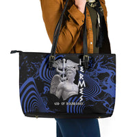 Ancient Greek Hermes Leather Tote Bag God Of Boundaries - Wonder Print Shop