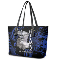 Ancient Greek Hermes Leather Tote Bag God Of Boundaries - Wonder Print Shop