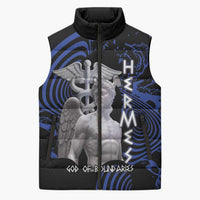 Ancient Greek Hermes Sleeveless Puffer Jacket God Of Boundaries - Wonder Print Shop