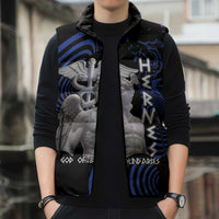 Ancient Greek Hermes Sleeveless Puffer Jacket God Of Boundaries - Wonder Print Shop