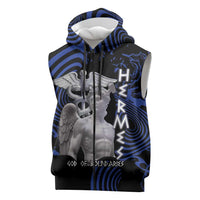 Ancient Greek Hermes Sleeveless Zip Hoodie God Of Boundaries - Wonder Print Shop
