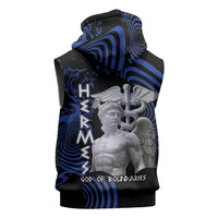Ancient Greek Hermes Sleeveless Zip Hoodie God Of Boundaries - Wonder Print Shop
