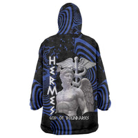 Ancient Greek Hermes Wearable Blanket Hoodie God Of Boundaries - Wonder Print Shop