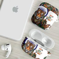 India Independence Day AirPods Case Royal Tiger Ashoka Chakra Paisley Pattern