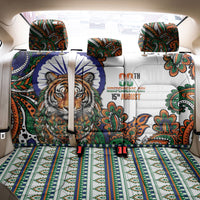 India Independence Day Back Car Seat Cover Royal Tiger Ashoka Chakra Paisley Pattern