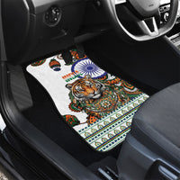 India Independence Day Car Mats Royal Tiger Ashoka Chakra Paisley Pattern