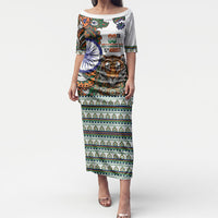 India Independence Day Puletasi Royal Tiger Ashoka Chakra Paisley Pattern
