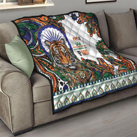 India Independence Day Quilt Royal Tiger Ashoka Chakra Paisley Pattern