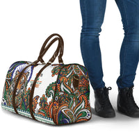 India Independence Day Travel Bag Royal Tiger Ashoka Chakra Paisley Pattern
