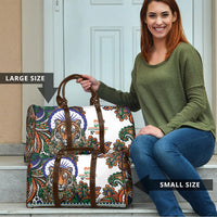 India Independence Day Travel Bag Royal Tiger Ashoka Chakra Paisley Pattern