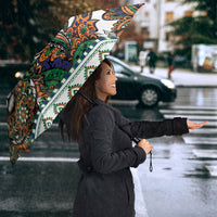 India Independence Day Umbrella Royal Tiger Ashoka Chakra Paisley Pattern