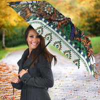 India Independence Day Umbrella Royal Tiger Ashoka Chakra Paisley Pattern