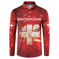 Switzerland Button Sweatshirt One For All All For One - Wonder Print Shop