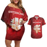 Switzerland Couples Matching Off Shoulder Short Dress and Hawaiian Shirt One For All All For One - Wonder Print Shop