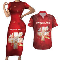 Switzerland Couples Matching Short Sleeve Bodycon Dress and Hawaiian Shirt One For All All For One - Wonder Print Shop