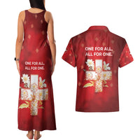 Switzerland Couples Matching Tank Maxi Dress and Hawaiian Shirt One For All All For One - Wonder Print Shop