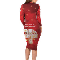 Switzerland Family Matching Long Sleeve Bodycon Dress and Hawaiian Shirt One For All All For One - Wonder Print Shop