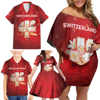Switzerland Family Matching Off Shoulder Short Dress and Hawaiian Shirt One For All All For One - Wonder Print Shop