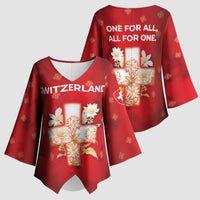 Switzerland Kimono Sleeve Blouse One For All All For One - Wonder Print Shop
