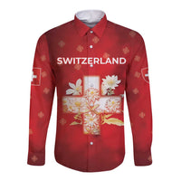 Switzerland Long Sleeve Button Shirt One For All All For One - Wonder Print Shop