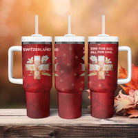 Switzerland Tumbler With Handle One For All All For One - Wonder Print Shop