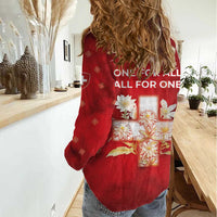Switzerland Women Casual Shirt One For All All For One - Wonder Print Shop