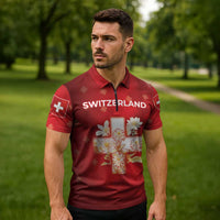 Switzerland Zipper Polo Shirt One For All All For One - Wonder Print Shop