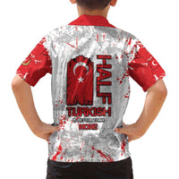 Turkey Family Matching Off Shoulder Short Dress and Hawaiian Shirt Half Turkish Is Better Than None - Wonder Print Shop