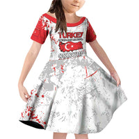 Turkey Family Matching Off Shoulder Short Dress and Hawaiian Shirt Half Turkish Is Better Than None - Wonder Print Shop