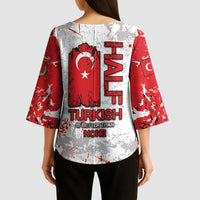 Turkey Kimono Sleeve Blouse Half Turkish Is Better Than None - Wonder Print Shop