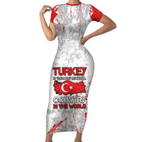 Turkey Short Sleeve Bodycon Dress Half Turkish Is Better Than None - Wonder Print Shop