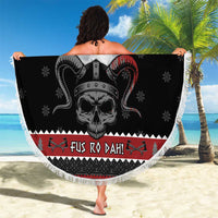 Vikings Christmas Beach Blanket Fa La La La Fus Ro Dah - Wonder Print Shop