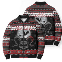 Vikings Christmas Bomber Puffer Jacket Fa La La La Fus Ro Dah - Wonder Print Shop