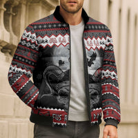 Vikings Christmas Bomber Puffer Jacket Fa La La La Fus Ro Dah - Wonder Print Shop