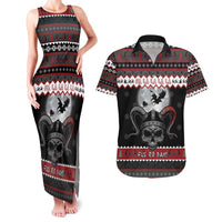 Vikings Christmas Couples Matching Tank Maxi Dress and Hawaiian Shirt Fa La La La Fus Ro Dah - Wonder Print Shop