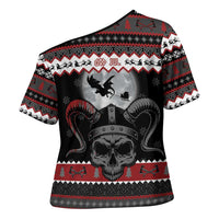 Vikings Christmas Cross Shoulder Shirt Fa La La La Fus Ro Dah - Wonder Print Shop