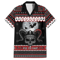 Vikings Christmas Hawaiian Shirt Fa La La La Fus Ro Dah - Wonder Print Shop