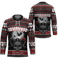 Vikings Christmas Hockey Jersey Fa La La La Fus Ro Dah - Wonder Print Shop