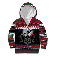 Vikings Christmas Kid Hoodie Fa La La La Fus Ro Dah - Wonder Print Shop