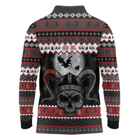 Vikings Christmas Long Sleeve Polo Shirt Fa La La La Fus Ro Dah - Wonder Print Shop