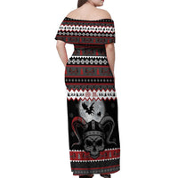 Vikings Christmas Off Shoulder Maxi Dress Fa La La La Fus Ro Dah - Wonder Print Shop