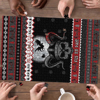 Vikings Christmas Puzzle Fa La La La Fus Ro Dah - Wonder Print Shop