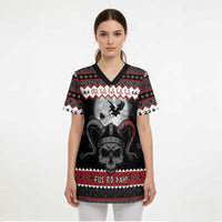 Vikings Christmas Scrub Top Fa La La La Fus Ro Dah - Wonder Print Shop