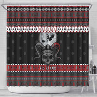 Vikings Christmas Shower Curtain Fa La La La Fus Ro Dah - Wonder Print Shop